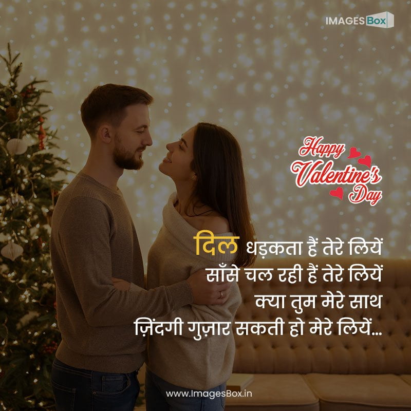 Valentines day shayari - two cheerful lovely sweet tender beautiful adorable cute romantic married spouses husband wife 2023