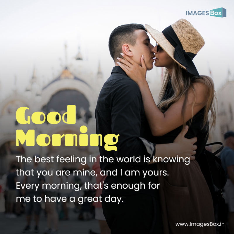 Romantic kiss good morning - couple honeymoon venice 2023