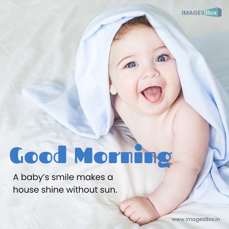 newborn toddler boy laughing bed-child good morning 2023