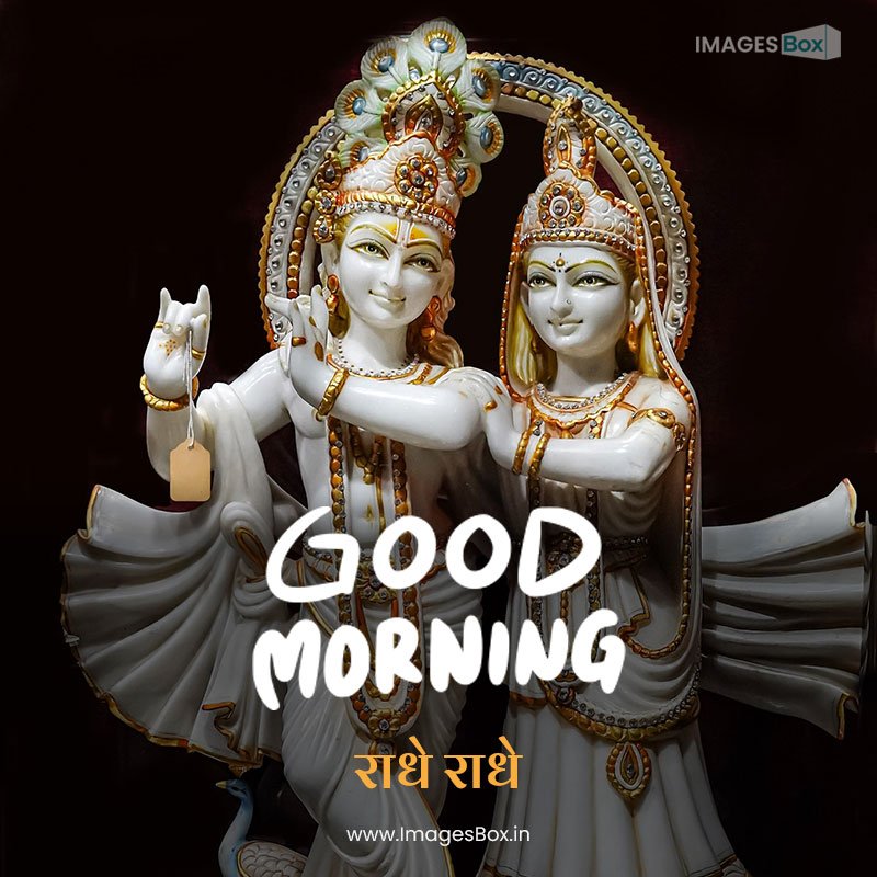 radhe radhe good morning-radhakrishna beautiful statue image hd 2023