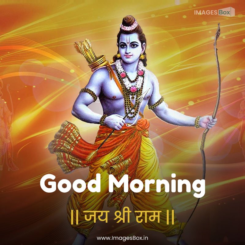 Ram good morning-jai shree ram hd orange 2023