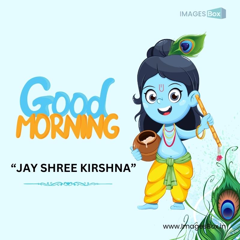 Kirshna play with background skyblue jay shree krishna good morning images Jay Shree Krishna Good Morning Images
