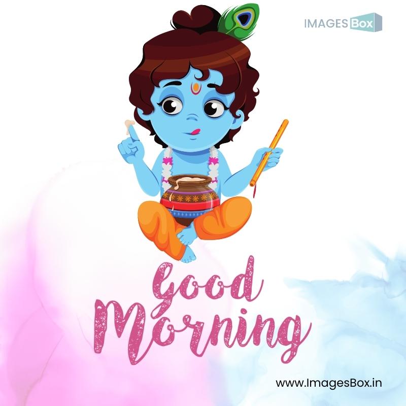 Little kirshna with background jay shree krishna good morning images Jay Shree Krishna Good Morning Images