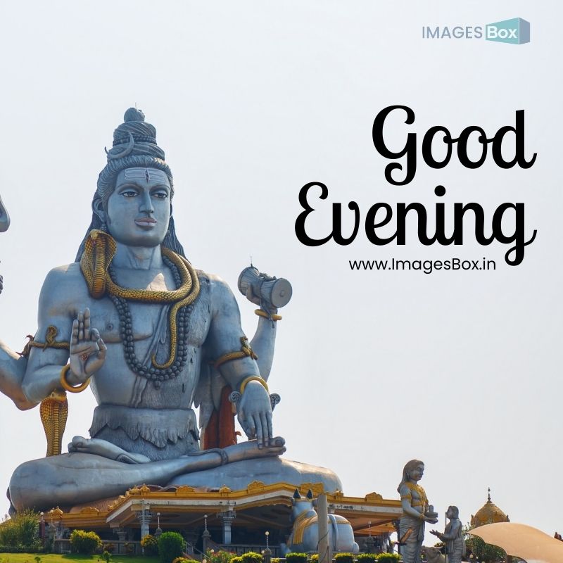 Lord shivalord shiva statue murudeshwar karnataka indiabeautiful dark background-good evening god image