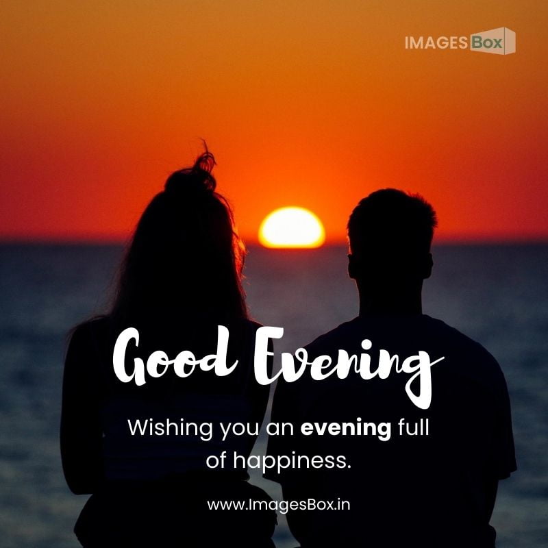 Silhouette couple enjoying beautiful sunset shore sea-romantic good evening images