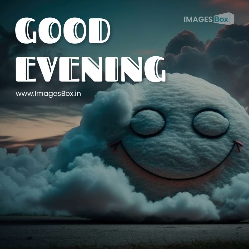 Smiling cloud ready sleep night generative ai-good evening funny images