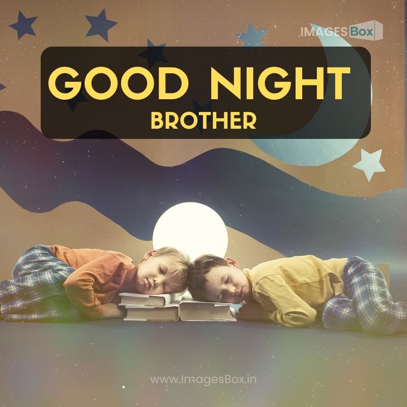 Children dreaming at night-good night brother images