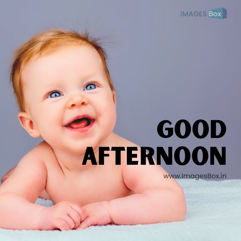 Cute smiling baby on a gray background-Good Afternoon Baby Images
