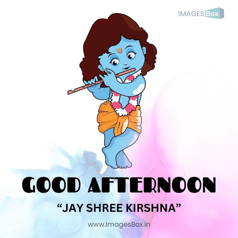 Little krishna illustration, janmashtami-good afternoon krishna images