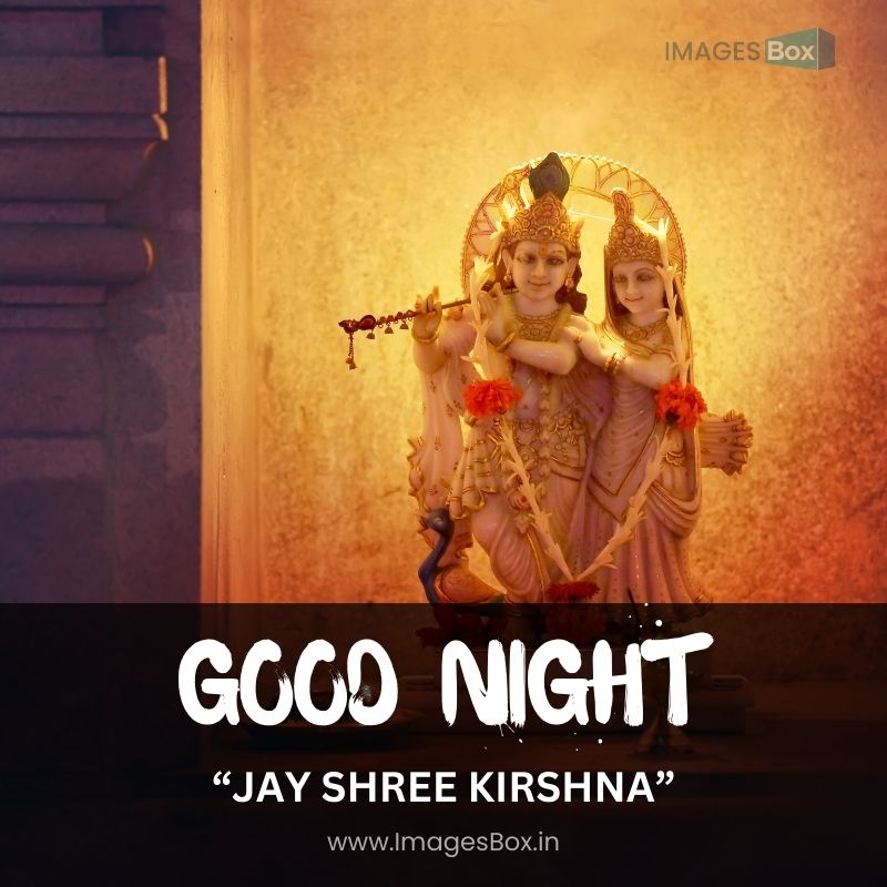 Lord Krishna and Radha-radha krishna good night image