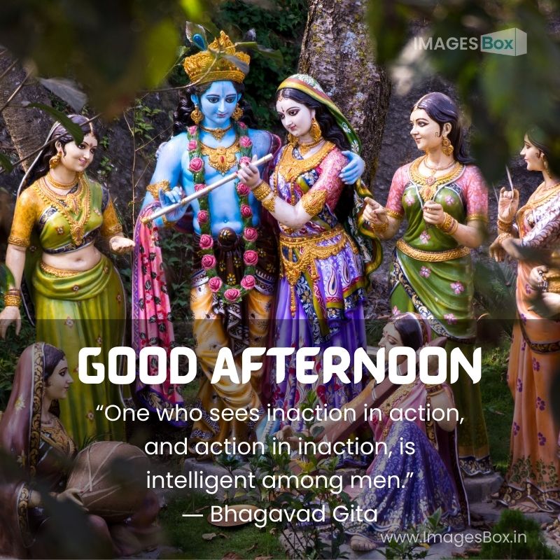 Lord Krishna with radha-good afternoon krishna images