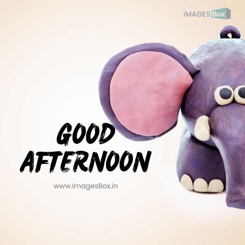 Plasticine cartoon elephant-animated good afternoon images