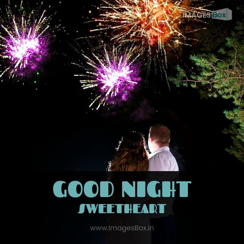 Romantic Couple Looking at the Fireworks-romantic good night images for her