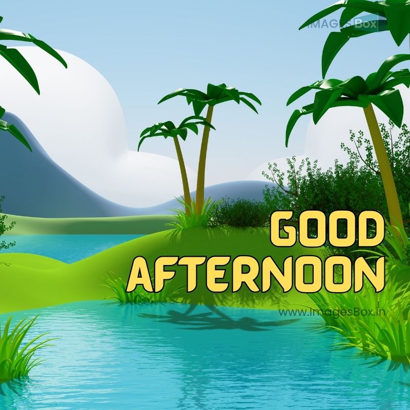 cartoon 3d tropical jungle landscape-animated good afternoon images