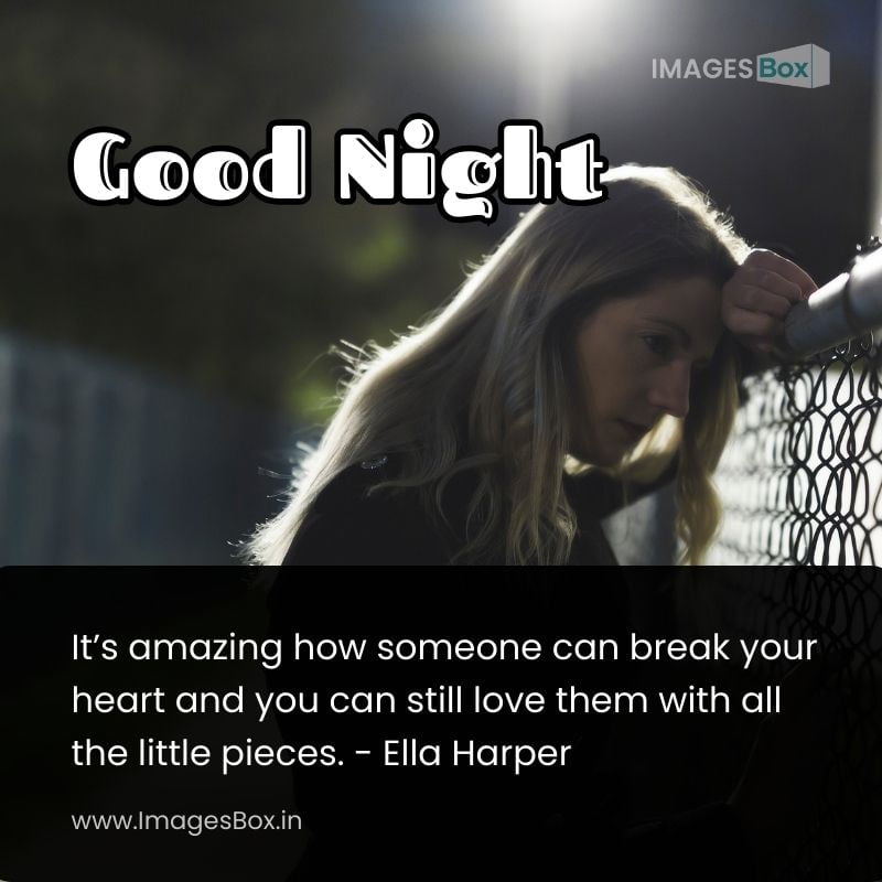portrait of young sad woman at night-sad good night image