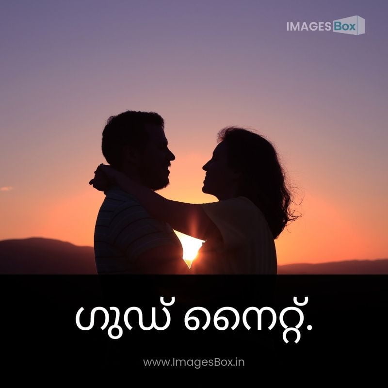 A couple loving with a galaxy-good night images malayalam love