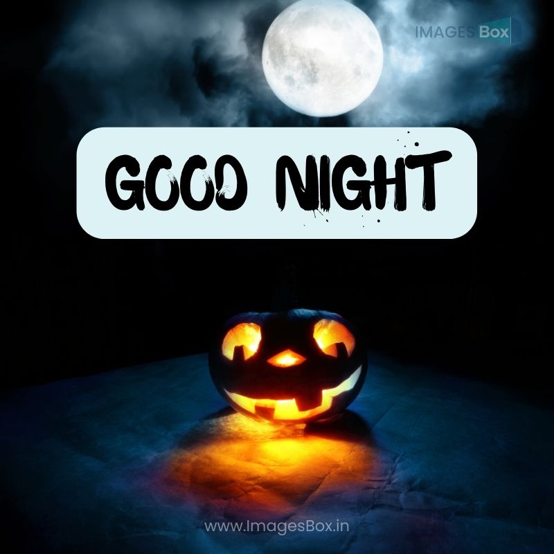 Funny halloween pumpkin-good night comedy images