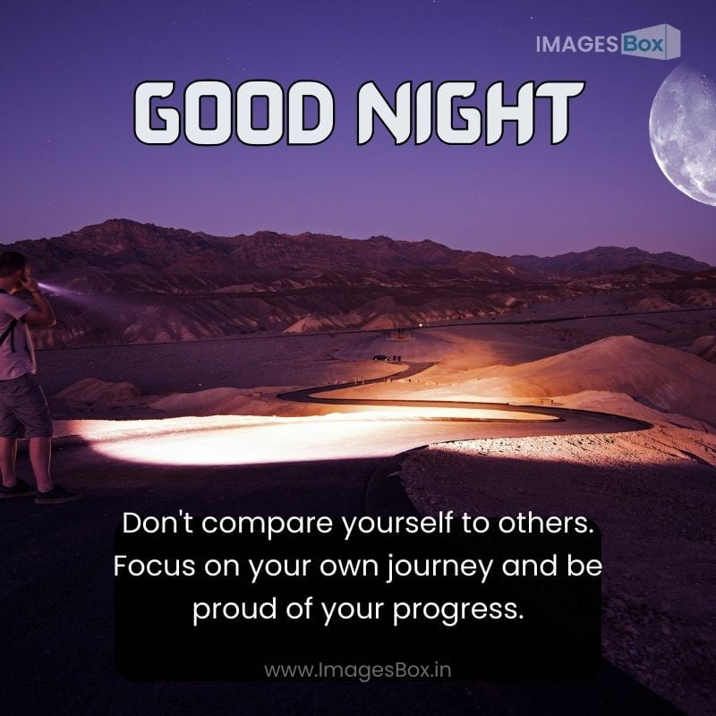 Hiking at Night with Flashlight-good night images with quotes for whatsapp