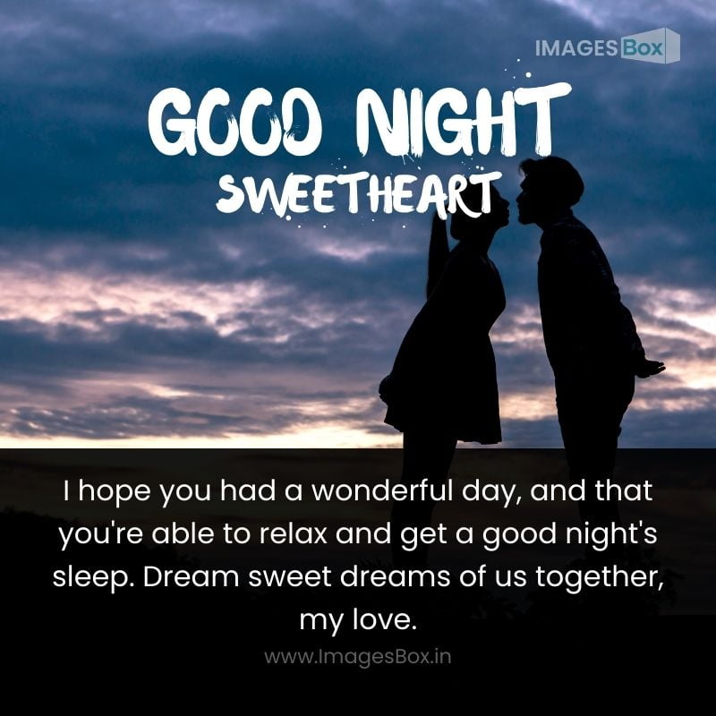 Silhouette of a Couple-good night sweetheart images