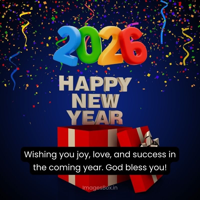 2026 colorfull box Blessings Happy New Year Happy New Year Blessings 2026 Images