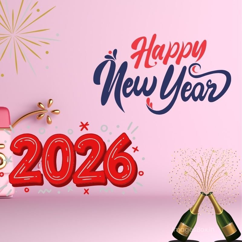 2026 red images with wishes Blessings Happy New Year Happy New Year Blessings 2026 Images