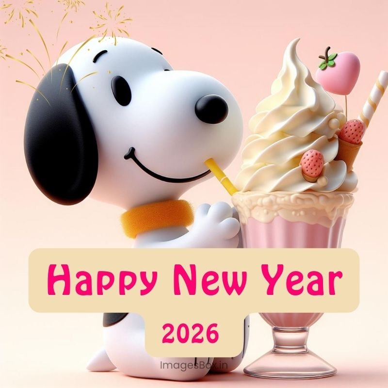 2026 snnooy enjoy ice cream & new year