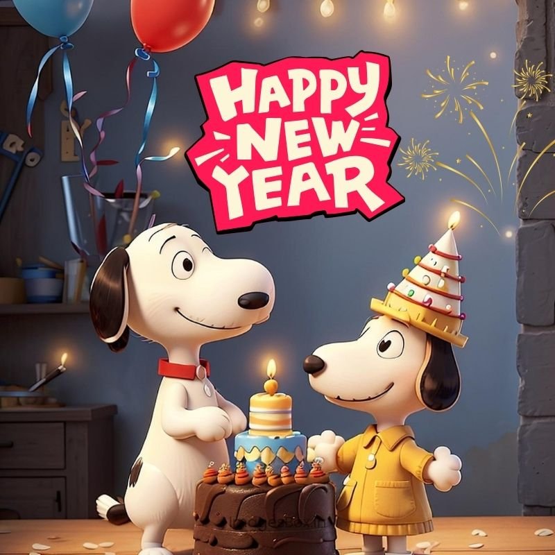 2026 snnooy new year cake for New Year